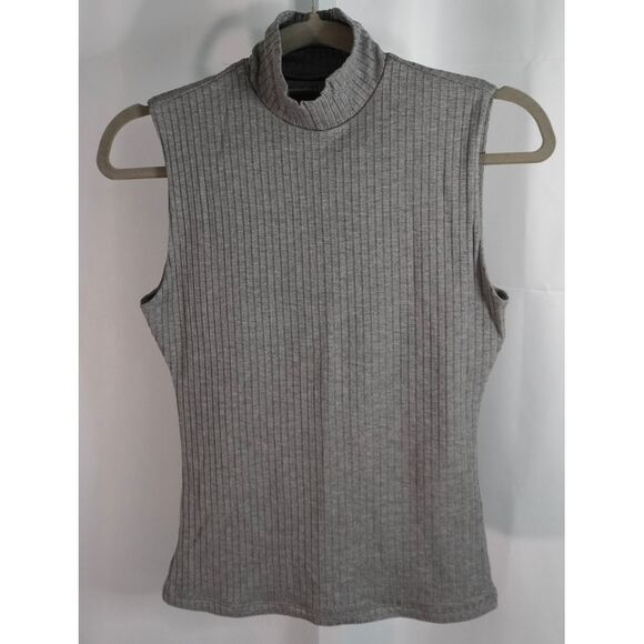 Abercrombie‎ & Fitch NWT XS Grey Classic Wide Rib Mockneck Top - Picture 1 of 8